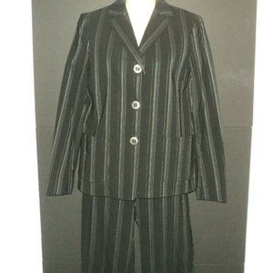 Peace of Cloth 4 Pantsuit Black Gray Pin Stripes